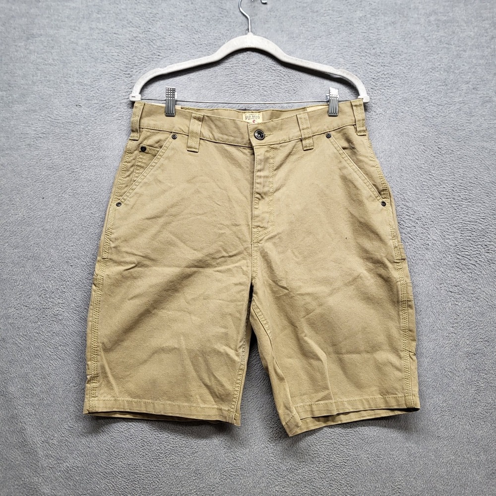 Red Head Men Shorts 32 Khaki Cargo Canvas Button Zipper 8" Inseam Outdoor NWT
